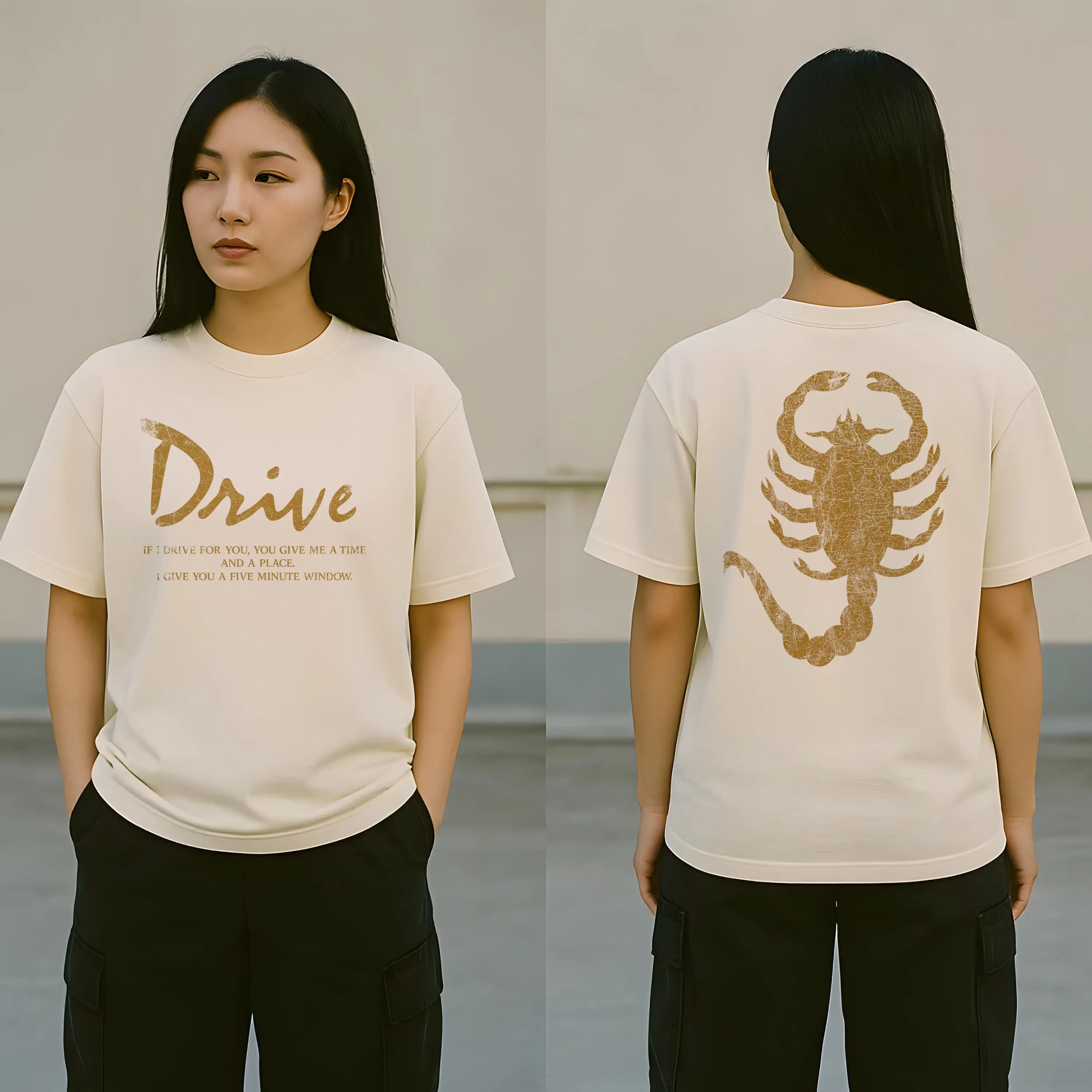 Drive Movie Printed T-shirt Women and Men Ryan Gosling Movie Top Spring/Summer Loose Short Sleeve Unisex T-shirt