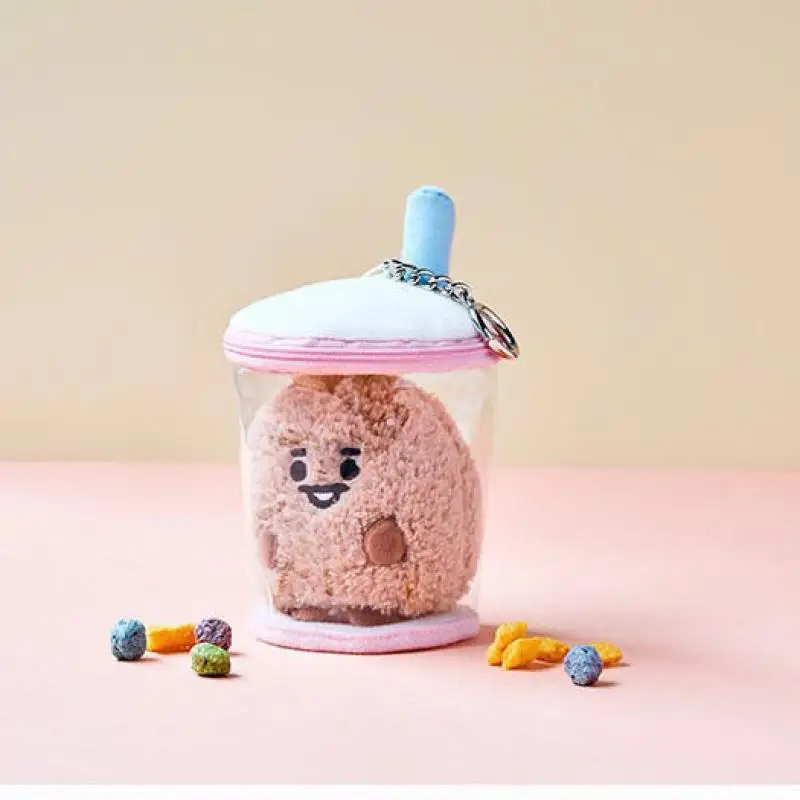 Anime Cartoon Bt21 Tata Cooky Chimmy Plush Toy Fashion New Plush Doll School Bag Keychain Pendant Accessories Gift for Friends