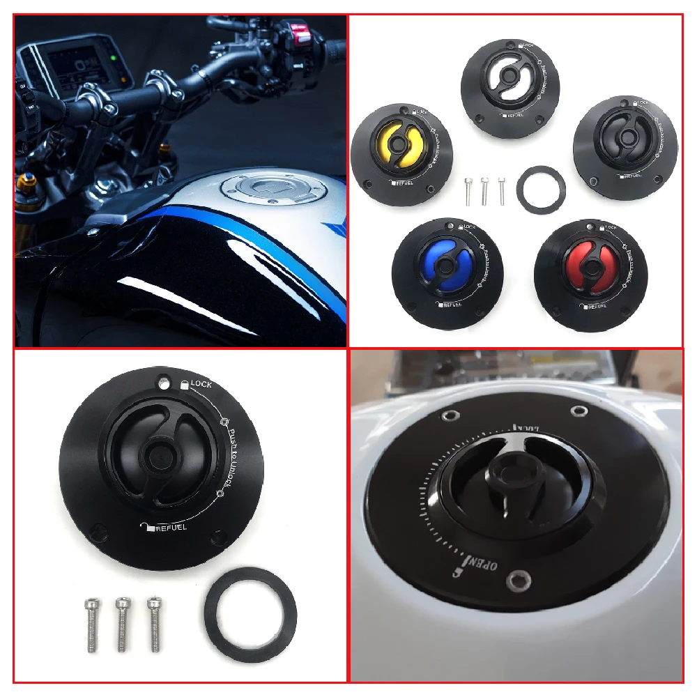 

Fits for Yamaha MT 07 MT07 ABS FZ07 XSR700 MT-07 FZ-07 2014-2024 Motorcycle Fuel Gas Tank Cap Oil Tank Decorative Cover