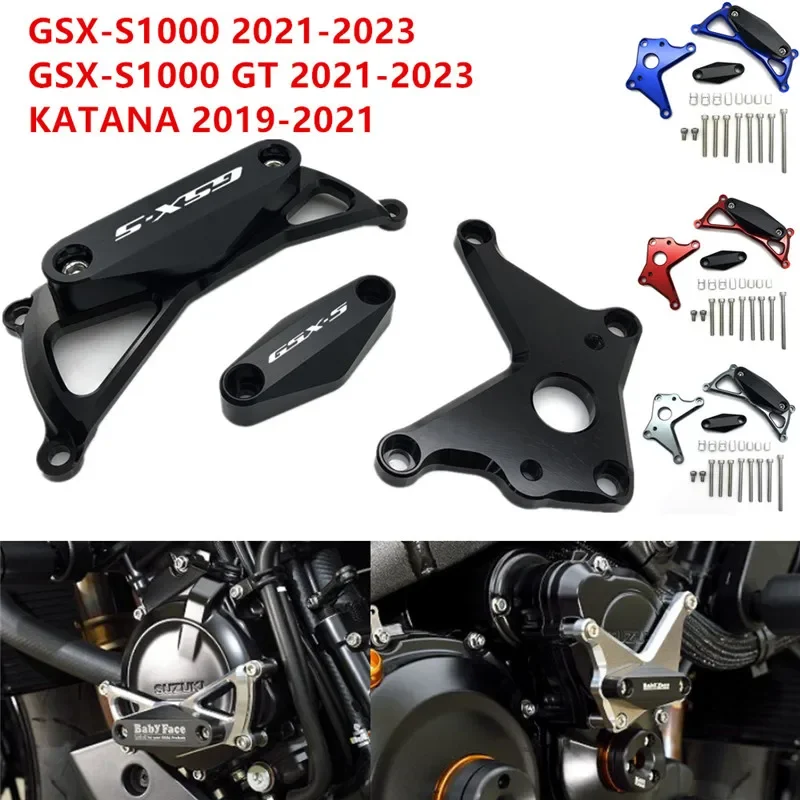

For SUZUKI GSXS1000 Left & Right Frame Slider Crash Pad GSX-S1000/F GSX-S 1000 2021 2022 2023 Motorcycle Engine Case Saver Cover