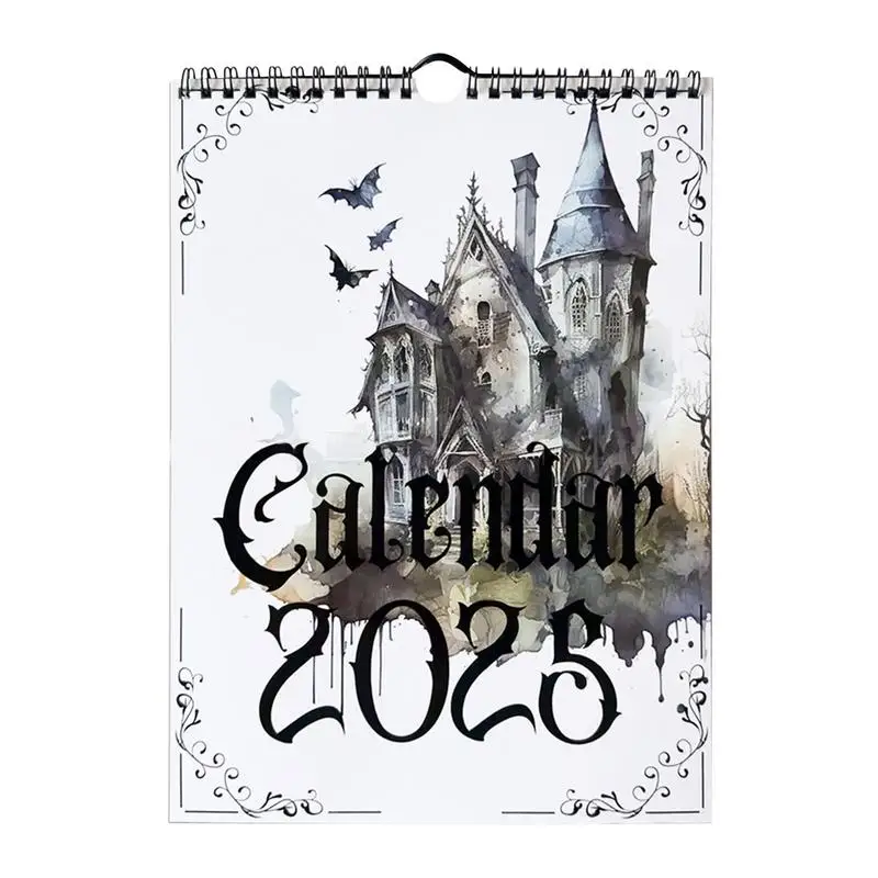 Monthly Desk Calendar 2025 Monthly Desktop Calendar Gothic 11X9Inches 2025 Wall Calendar Daily Planner Ruled Blocks Detective