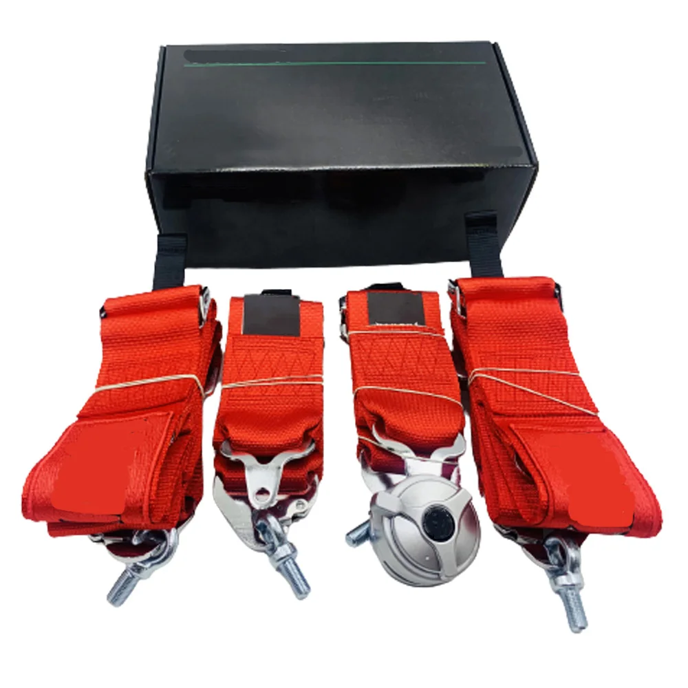 

4 Point Snap-On BUCKLE RACING SEAT BELT HARNESS Camlock TA Style Adjustable Drift Harness Safety Shoulder Strap fit ATV/UTV