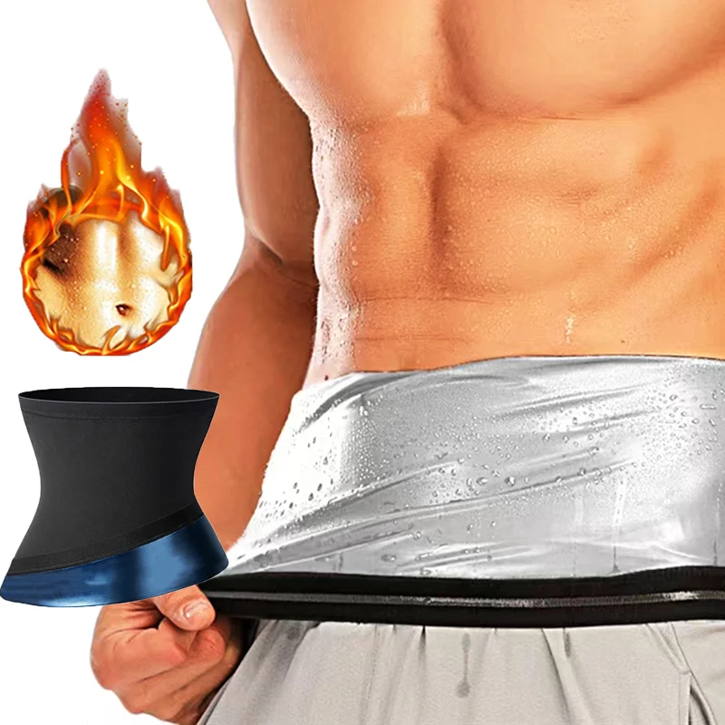 Men Slimming Body Shaper Sauna Sweat Belt  Fat Burning Waist Trainer Corsets Belly Trimmer Sport Girdle Wraps Modeling Shapewear