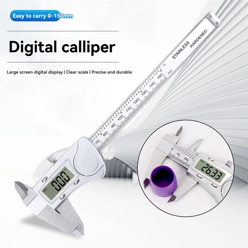 【Must-Haves】Hardened Stainless Steel Caliper Digital Caliper Vernier Calipers Electronic Caliper Waterproof Caliper