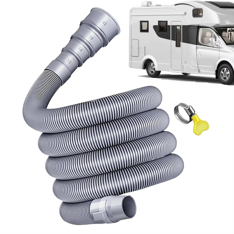 3m Caravan Sewer Pipe Kit Foldable RV Trailer Sewer Hose With Adjustable Adapter And Clamp Leakproof RV Hose Rv Accessories