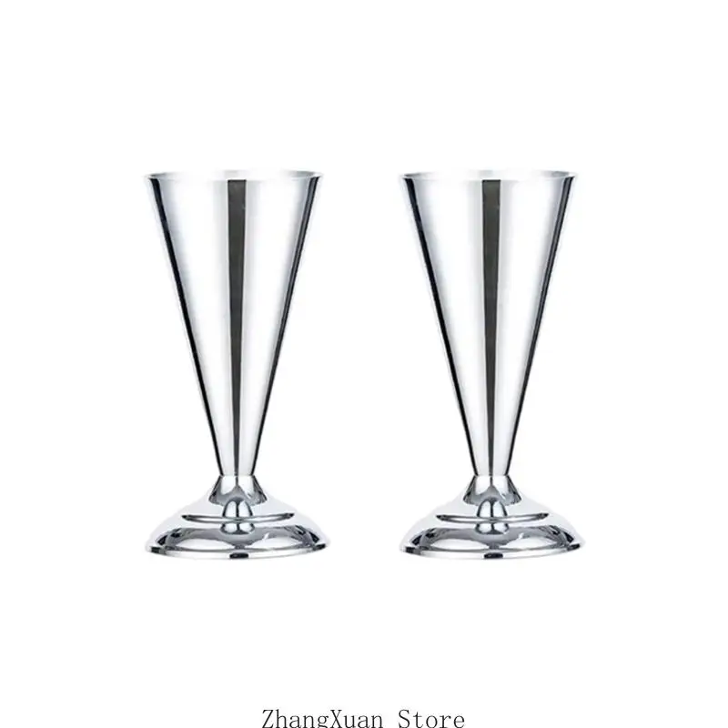 Packung mit 2 eleganten Blumenvasen aus Metall für Tischaufsätze und Heimdekoration 3XUF – Detail 2