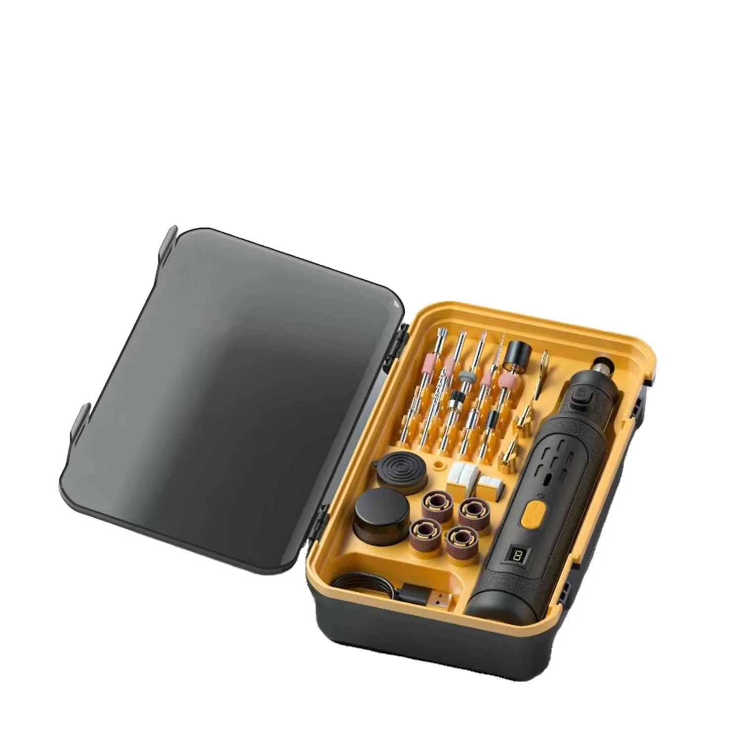 8V 45W 1100mAh Battery-Powered Mini Portable Electric Grinding Machine 67pc Metal Wood Industrial Grade DIY Use Engraving