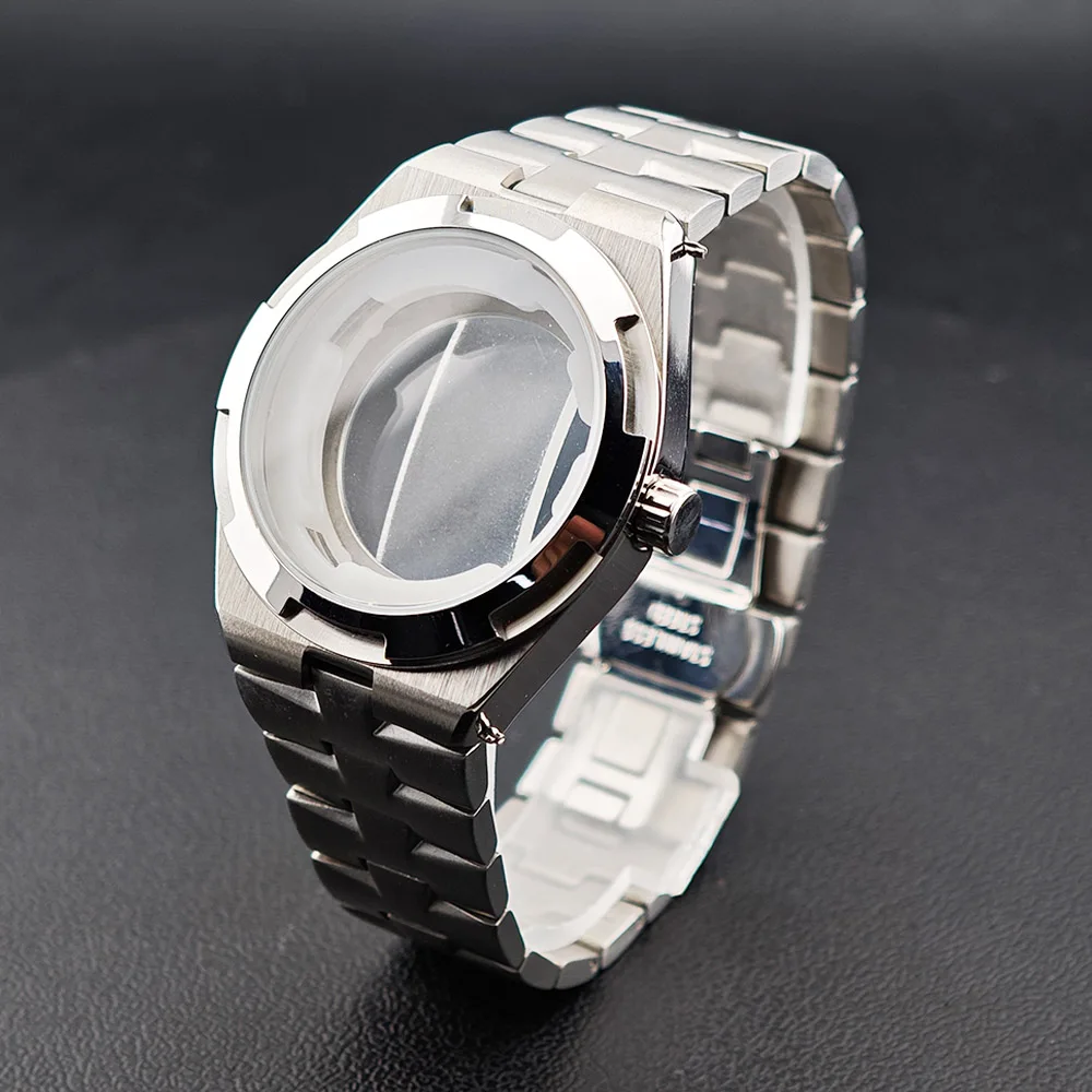 

M8215/82Series Movement Watch Repair Parts Kit 43mm Sapphire Stainless Steel Case 33mm Dial Hands Full Set For Men Accessories