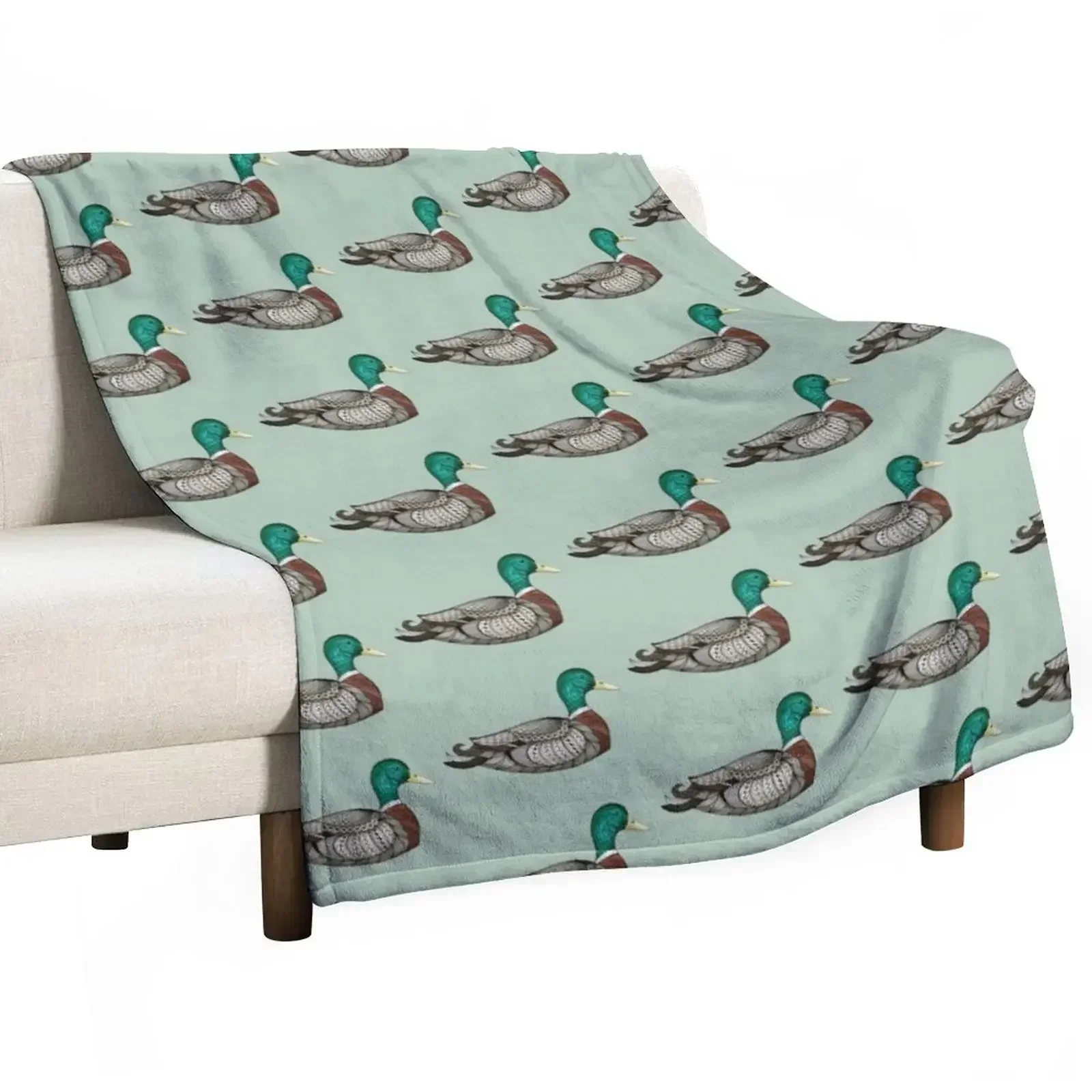 

Mallard Duck Throw Blanket Flannel Heavy Blankets