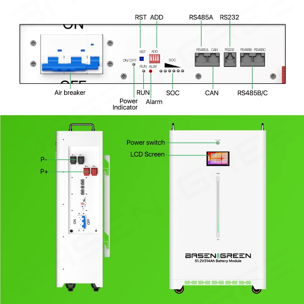 BASENGREEN Eric Huang Eu Stock 15kwh 51.2v 300ah Lifepo4 Battery Wall Mounted 48v 200AH 230ah 280ah 300ah 314ah Battery Packs