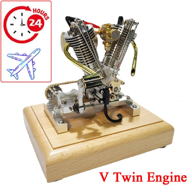 Hoglet V Twin Engine/Gasoline Engine/Miniature Model/Toys/AliExpress