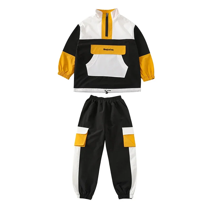 Sports Hiphop Outfits Boys Girls Jazz Performance Costumes 2023 New Hip Hop Dance Rave Clothes For Kids Children Loose