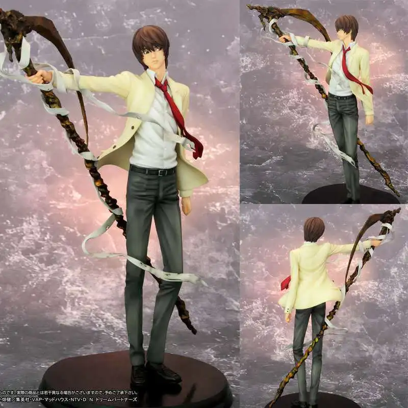 26cm Death Note Anime Yagami Light Actionfigur Statue PVC Sammlerstück Skulptur Modell Spielzeug Puppe Auto-Ornament Geschenk