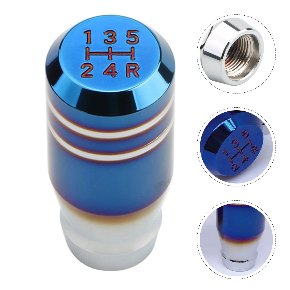 

Aluminum Alloy Gear Knob Manual 5 Speed Smooth Shifting Cool Baked Finish Universal Compatibility Quick Installation Car