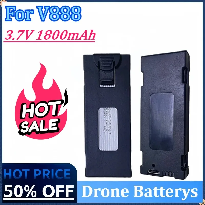 

3.7V 1800mAh Drone Battery For V888 Drone Mini RC Qudcopter Spare Battery Accessories Parts High Quality Rechargeable Battery