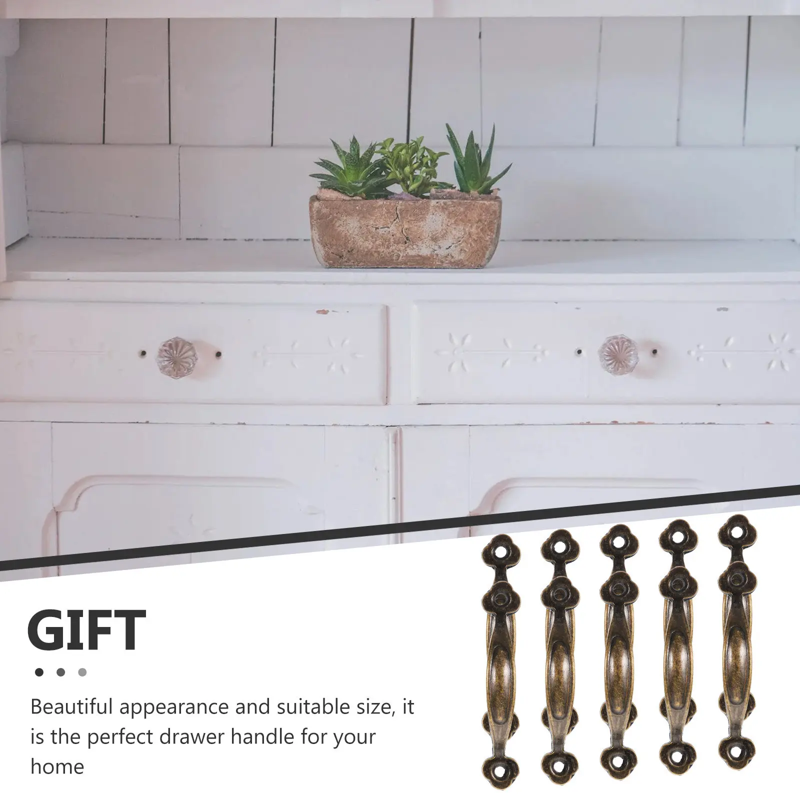 10pcs Alloy Cabinet Pull Handles, Zinc Alloy Drawer & Wardrobe Door Knobs with Comfortable Grip