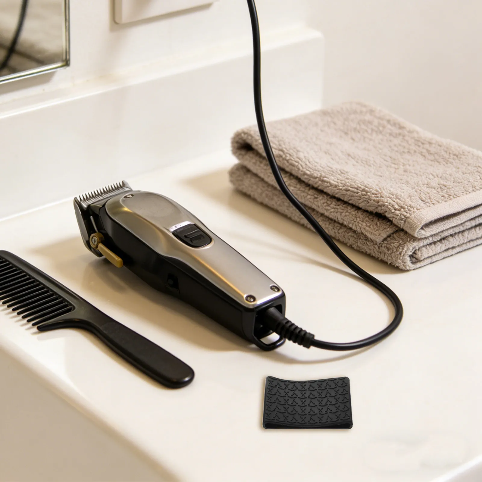 

Набор из 5 винтажных силиконовых накладок для триммера: ретро-дизайн, антискользящие, влагостойкие, защитные чехлы для ручек парикмахерских инструментов