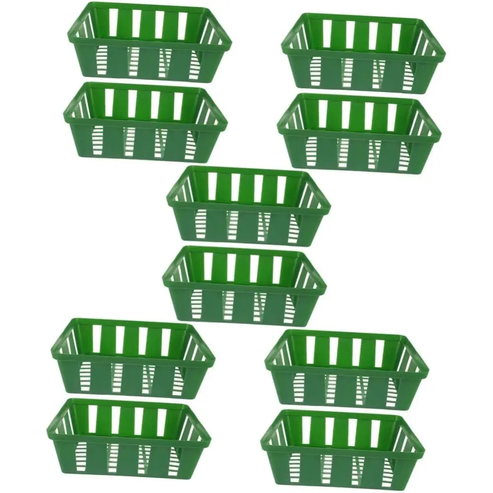 

10-Pack Plastic Nursery Trays for Plant Drainage, Ideal for Flower & Veggie Gardening with Easy Storage