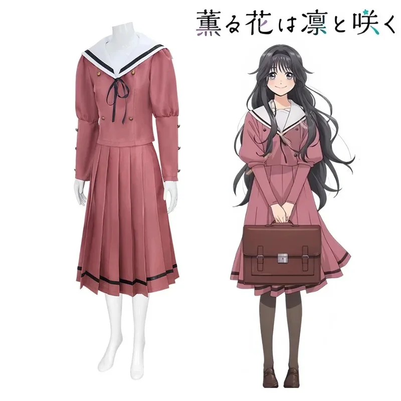 Costume de cosplay Anime The Fragrant Flower Blooms with Dignity Kaoruko Waguri, jupe rouge JK, uniforme scolaire pour femmes et filles