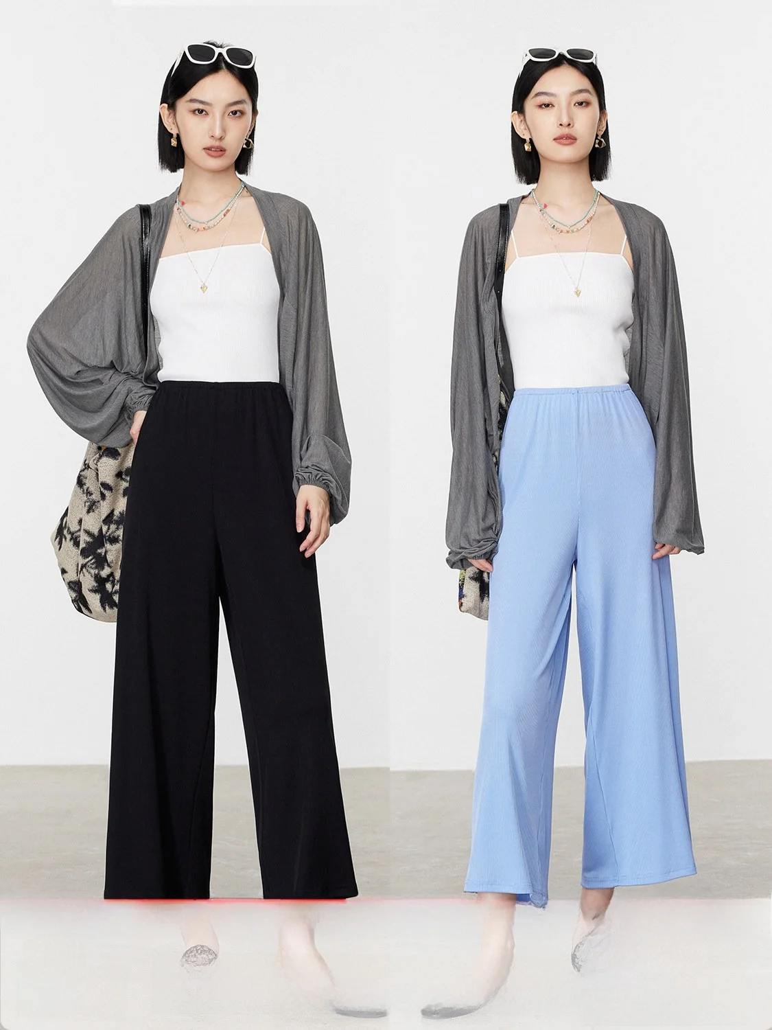 

Женские летние повседневные брюки с высокой талией и широкими штанинами, легкие, свободные, удлиненные, XUS Prumen Commute Sle, джинсы для женщин