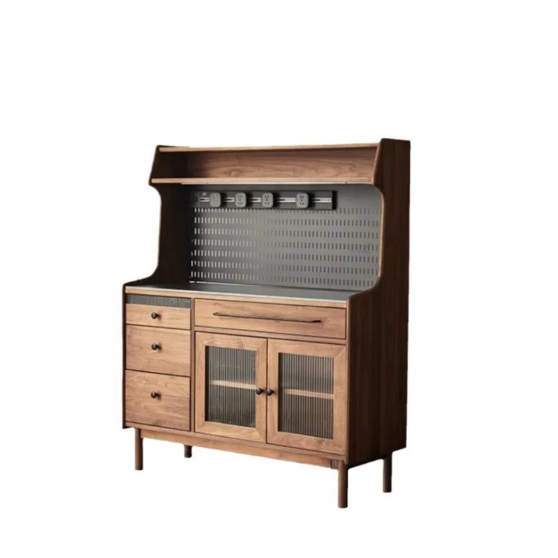 

North American black walnut dining side cabinet solid wood tea cabinet
