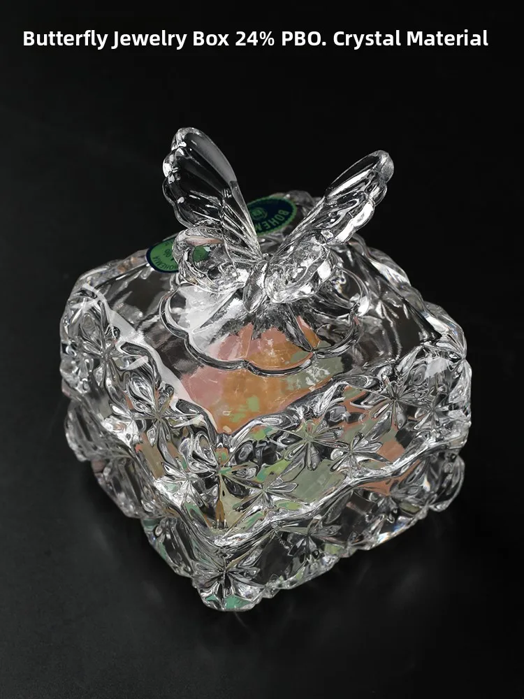 

Хрустальная шкатулка для украшений, роскошное настольное украшение, банка для сухофруктов, элитные декоративные аксессуары для дома