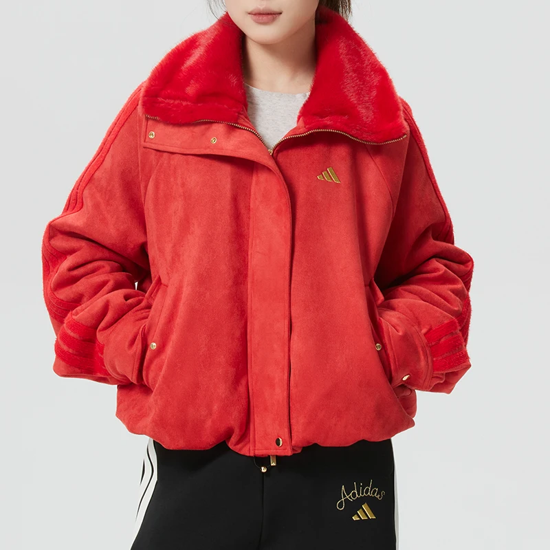 Adidas Women's Sportswear Fashionable Knitted Jacket Outdoor Travel Windproof Casual Jacket Kh2661