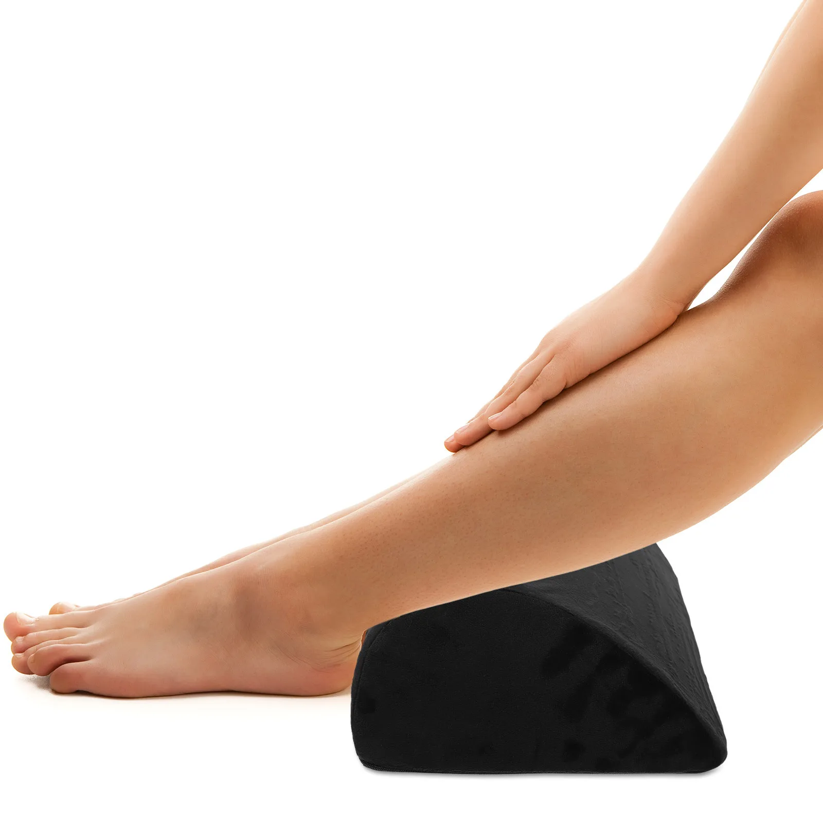 

Portable Memory Foam Footrest Non-Slip Handle Under Desk Foot Cushion Washable Cover Office Home Travel Foot Pillow Support