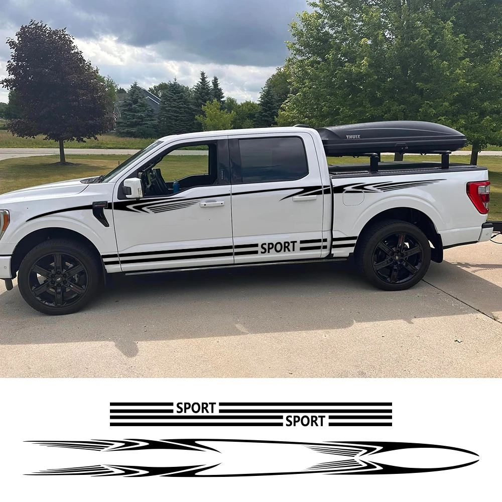 Pickup Side Body Decor Sticker For Ford F Series F150 F450 F550 F650 Car Waist Line Vinyl Truck Sport Cover Auto Accessories