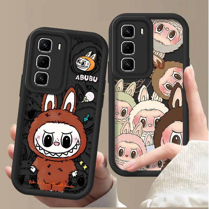 Cartoon Cute Labubu Phone Case For Infinix Hot 50 Pro 4G Soft TPU Shockproof Protect Back Cover Infinix Hot 50 pro 4G Capa