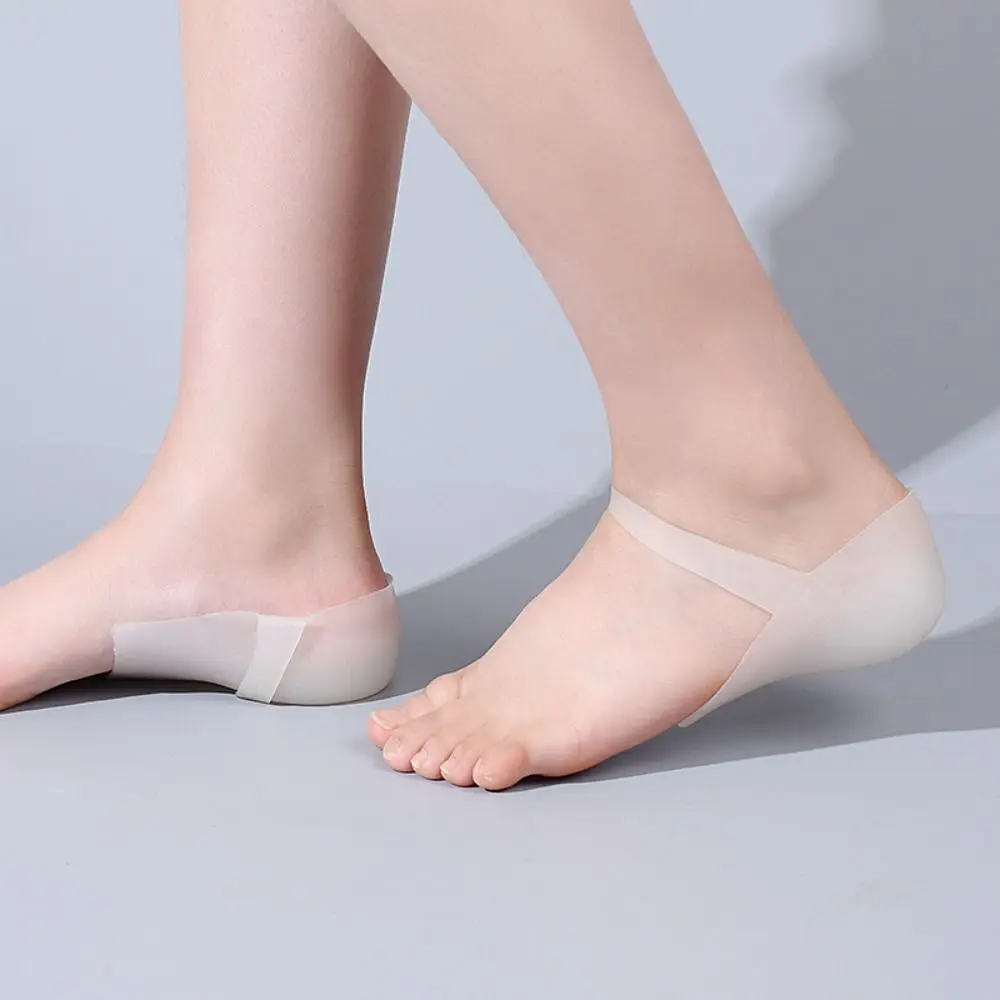 

New Silicone Height Increase Insoles Invisible Unisex Heel Cushion Foot Massage Pad Soft Socks Gel Heel Pads