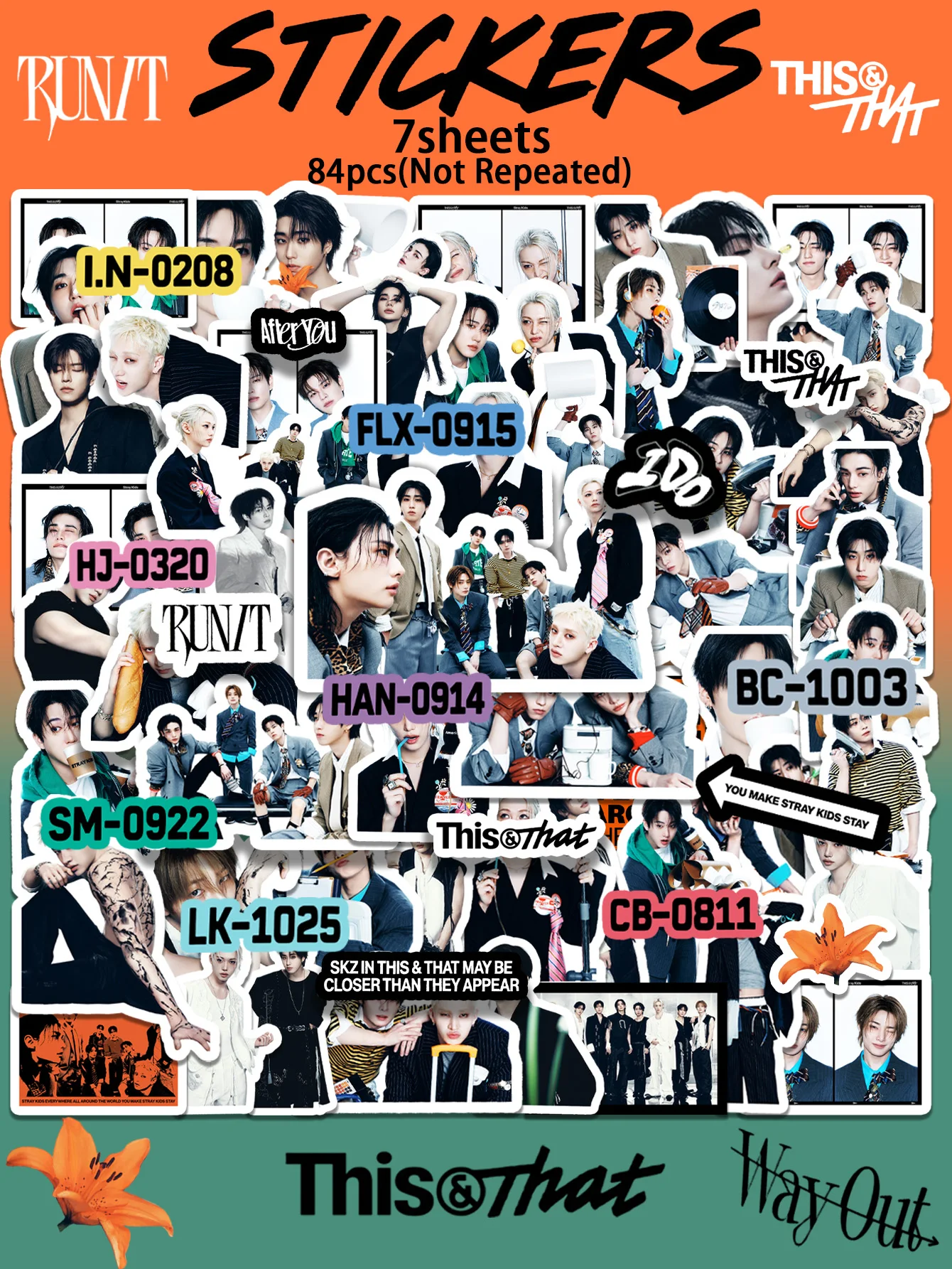 Phone Accessories Diy - 69/84Pcs Straykid Stickers, Run It Stickers,
