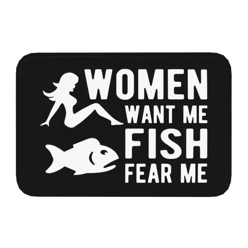 Custom Funny Fishing Quotes Front Door Floor Entrance Mats Indoor Bathroom Kitchen Fisherman Lover Doormat Balcony Carpet Rug