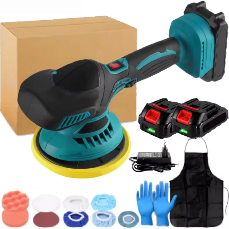 Lucidatrice per auto senza fili, 6 velocità regolabili, elettrica, per lucidatura, levigatura, sigillatura e applicazione di smalti, utensile elettrico compatibile con batteria Makita 21V