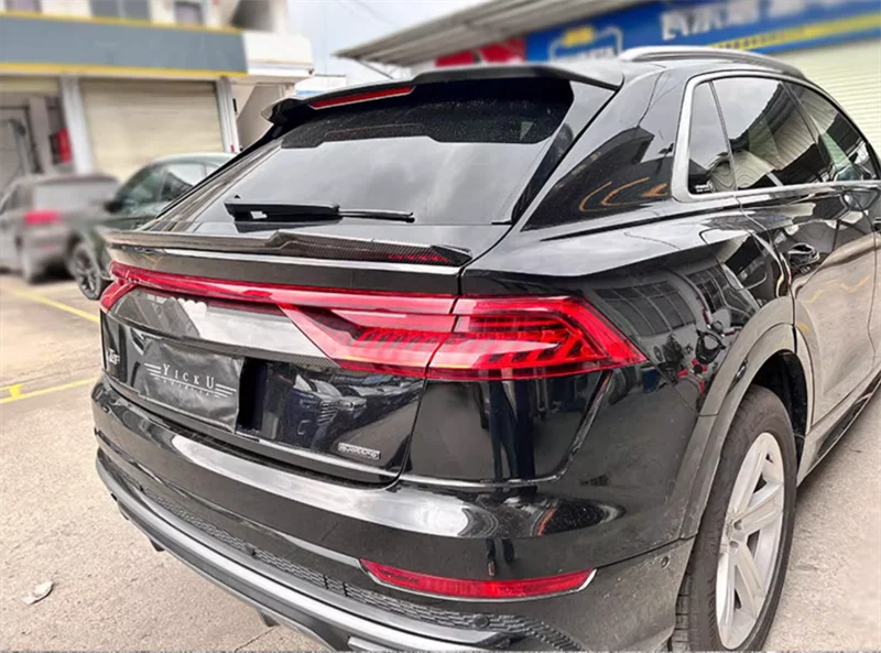 لأودي Q8/RSQ8 2018 2019 2020 2021 2022 ألياف الكربون الحقيقية الذيل الجناح المفسد عدة