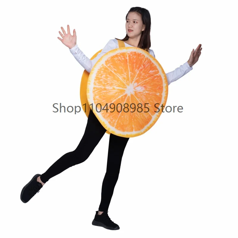 

Halloween Fruit Cosplay Orange Costume Fruit Party Clothes Adult Kids Carnival Party Performance Costume