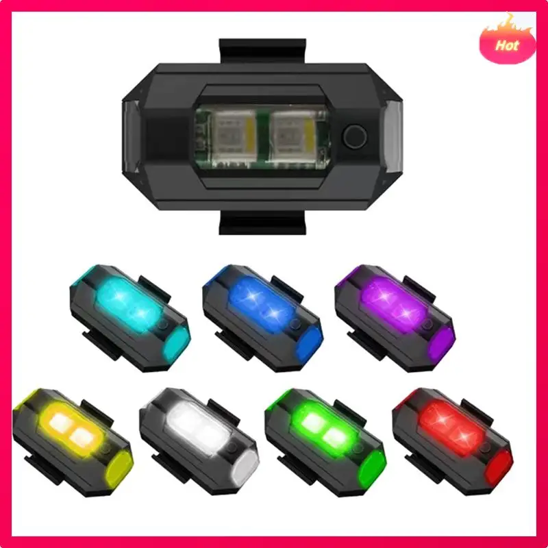 

Многофункциональный 7-цветный стробоскоп для дрона, USB светодиодный светильник для предотвращения столкновений, велосипедный хвост, дрон, ночной летающий мини-сигнал, мигающий сигнальный светильник