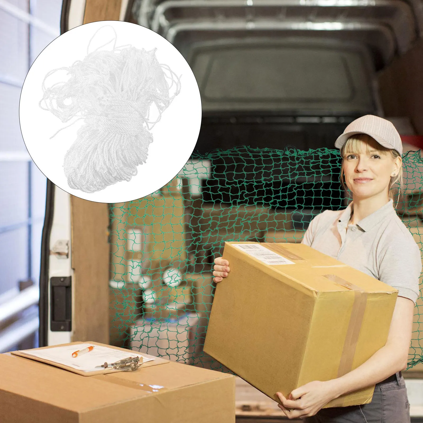 

Heavy Duty Cargo Net 10X10 Mesh Trailer Bungee Cover For Truck Boat Car Luggage Universal Fit Load Fastening Tool Protective