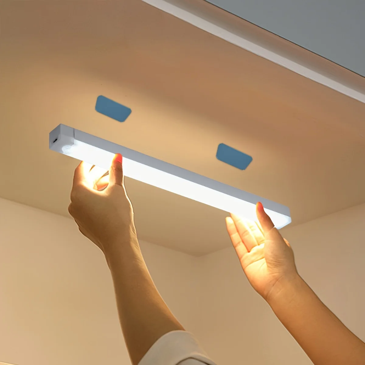 LED Bar Lights Type C Rechargeable Motion Sensor Dimmable Detector Night Light Portable Induction Cabinet Lamp for Kitchen Room