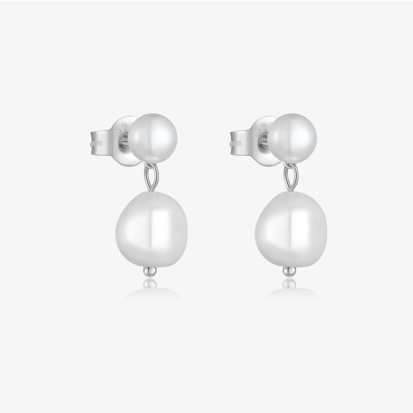 VEWANT Women 925 Sterling Silver Two Pearl Pendant Drop Stud Earring 2026 New Fine Fashion Wedding Anniversary Jewelry Gift
