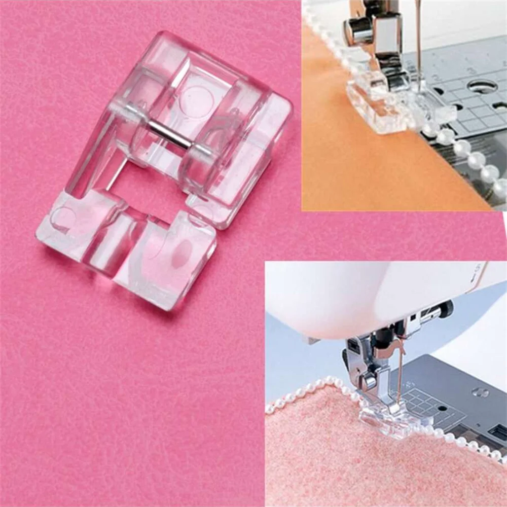 Pearl and Sequin Embroidery Presser Foot - Transparent and Flexible Design, Convenient for Sewing and Weaving