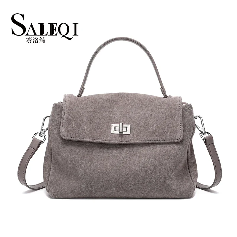 

Женские замшевые сумки через плечо из натуральной кожи, роскошные дизайнерские брендовые женские сумки из воловьей кожи, дорожная сумка-мессенджер