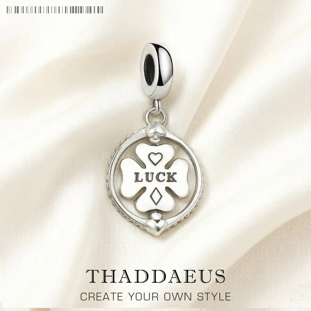 

Good Luck Cloverleaf Charms Pendant Europe Jewelry Accessories 925 Sterling Silver Fashion Gift For Women Men