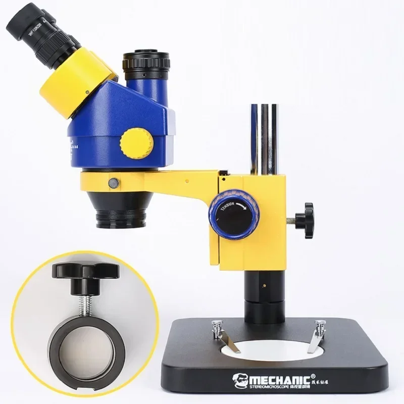 MECHANIC MC75T-B1/B3 HD 7-45X Continuous Zoom Trinocular Stereo Microscope for Motherboard PCB Component Repair Microscope Tool