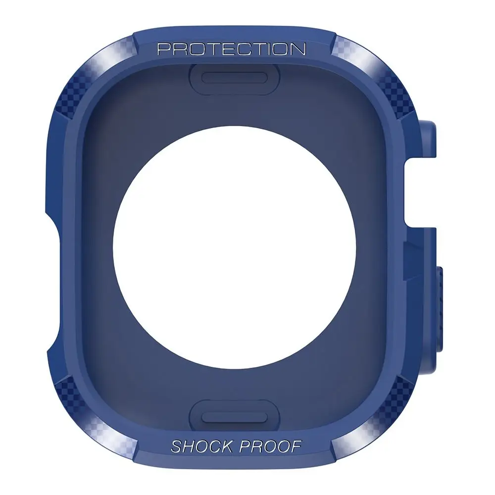 Hoes Siliconen Case Accessoires Shell Holle Beschermframe Anti-Kras Accessoires Screen Protector Voor Apple Watch