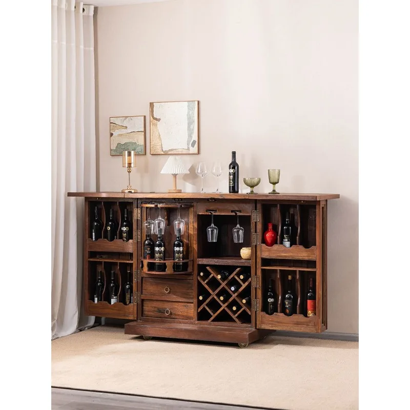 household living room entrance wall storage locker kitchen cabinet dining side cabinet retro wine cabinet
