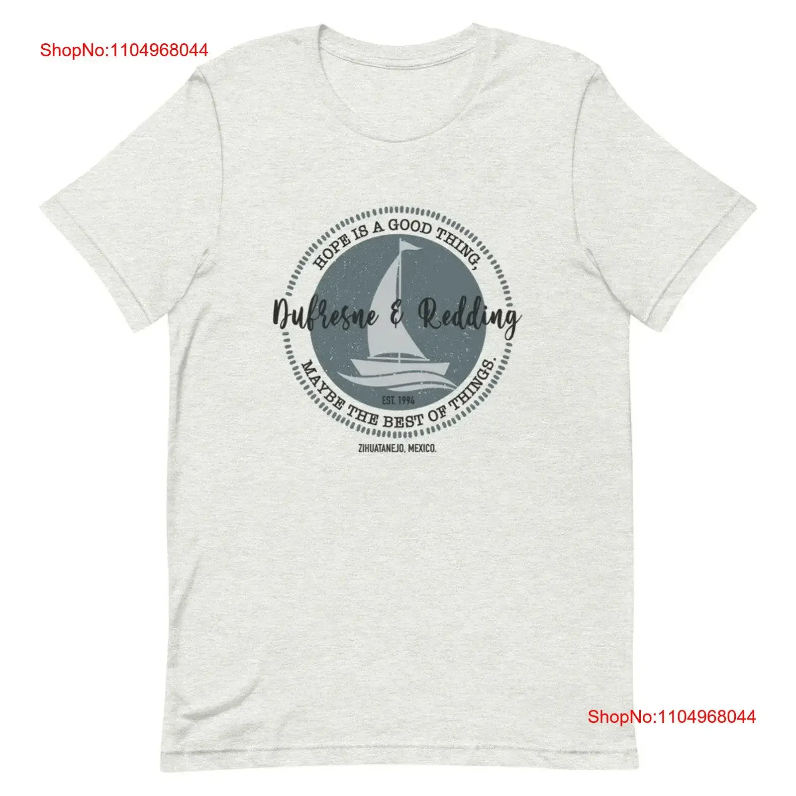 T-shirt Shawshank Redemption à manches longues ou courtes, style vintage, effet délavé, pour un usage quotidien, mode décontractée et élégante, extensible