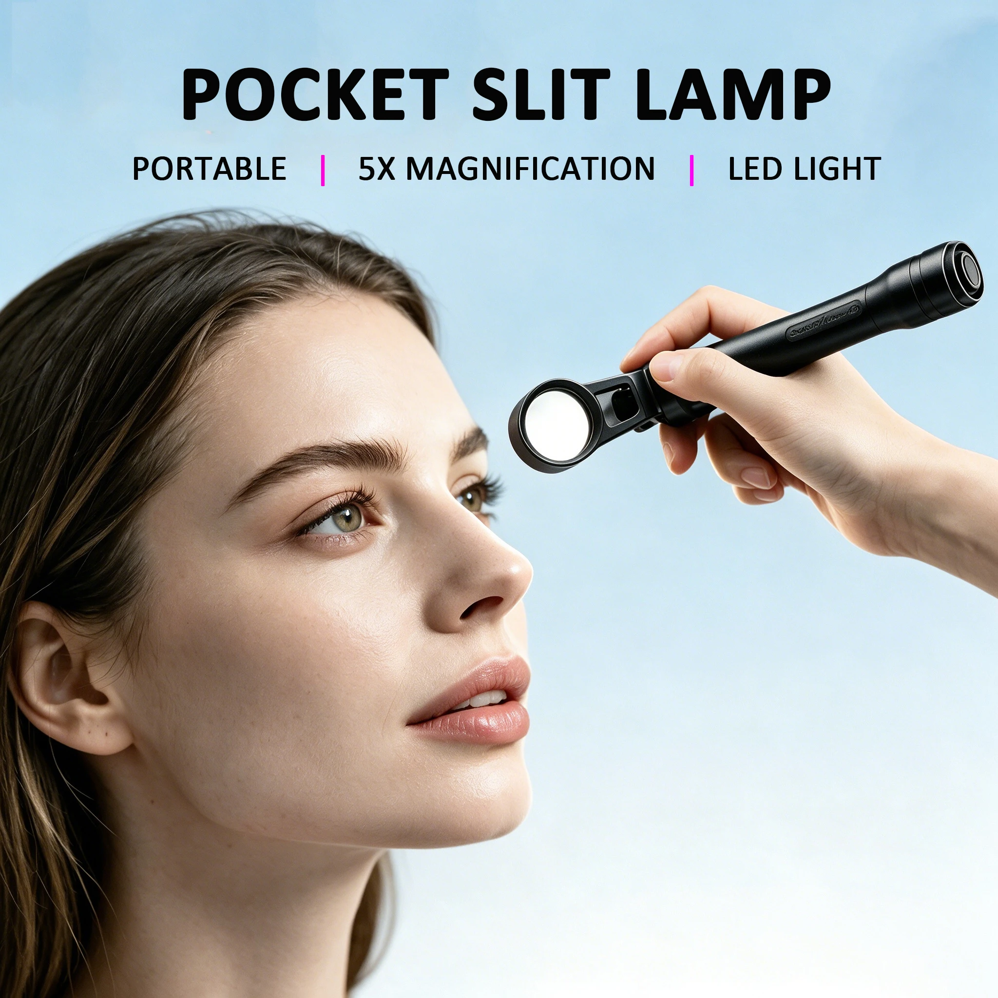 S150 Human Vet Pet Veterinary Animal Hospital Eye Check Handheld Pocket Slitlamp Portable Slit Lamp LED Magnifier