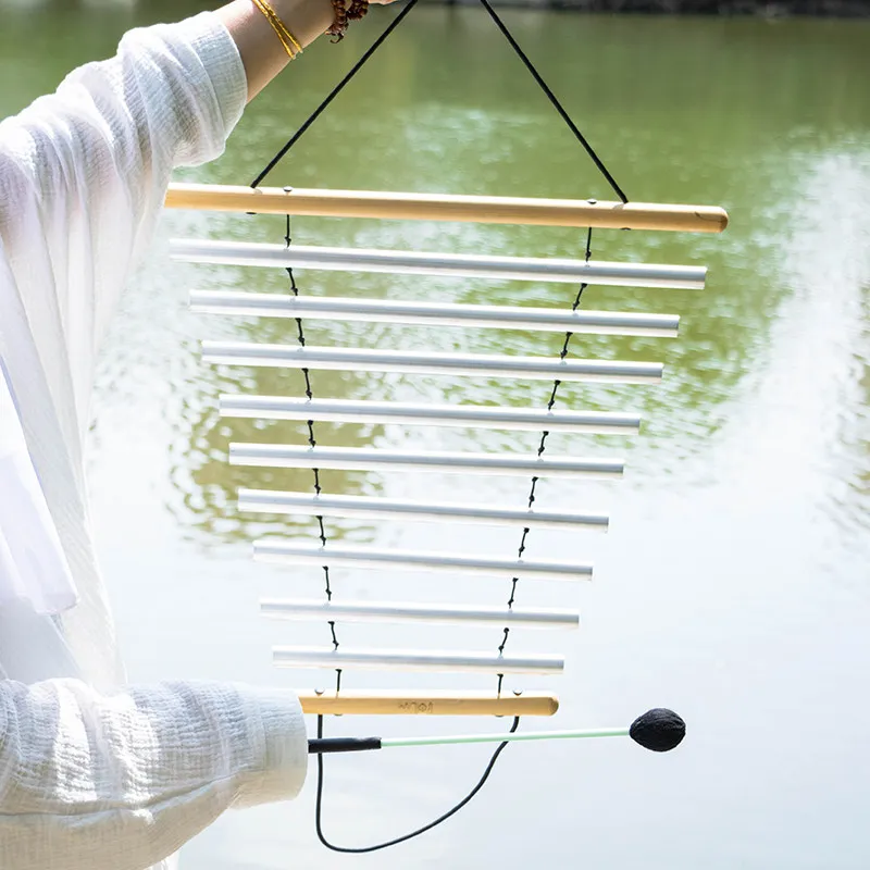 9-Tone Handheld Rotating Chime Bar for Meditation Yoga Concert Performance