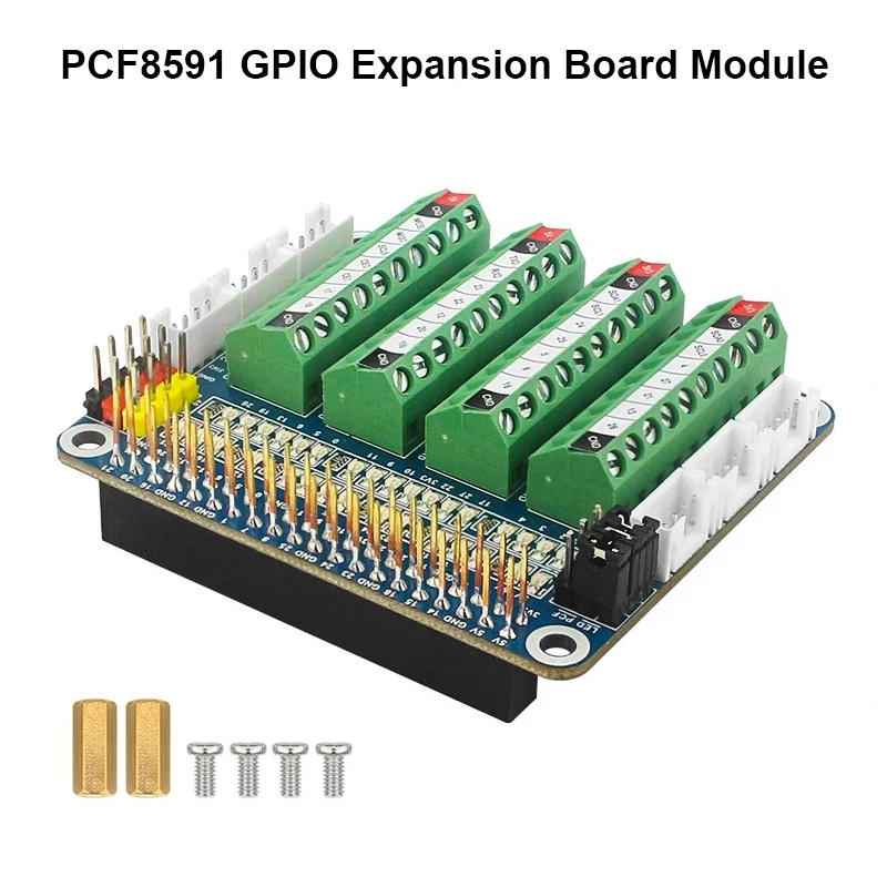 

Raspberry Pi 4 GPIO Expansion Board PCF8591 Module LED Onboard ADC/DCA Sensor Test Board for Raspberry Pi 4B 3B CM4